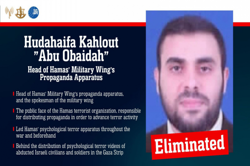 İsrail Ordusu HAMAS-ın Sözçüsü Əbu Ubeydənin Öldürüldüyünü Təsdiqləyib